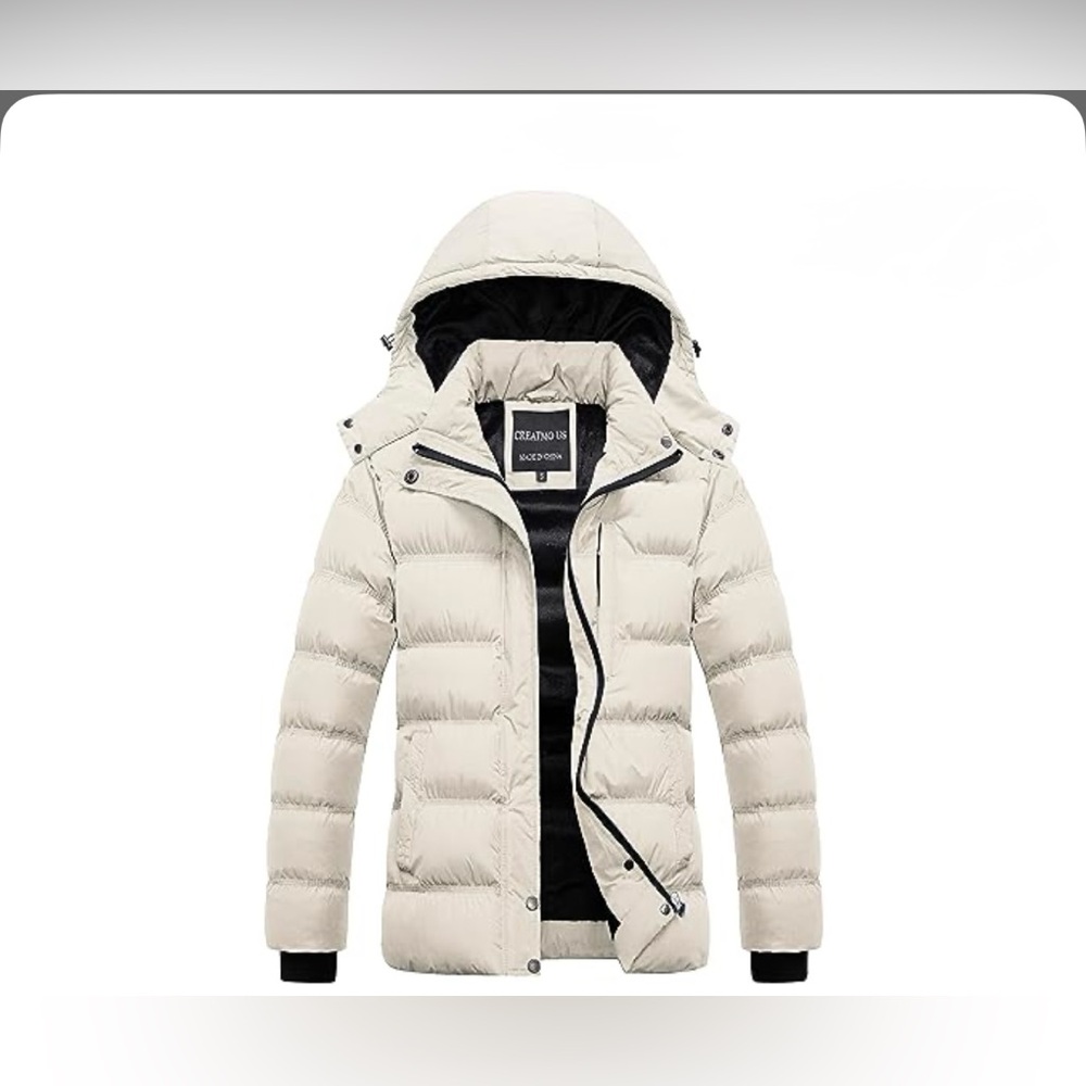 NWT Cream and Black CREATMO US Jacket With Hoodie Size - M‎